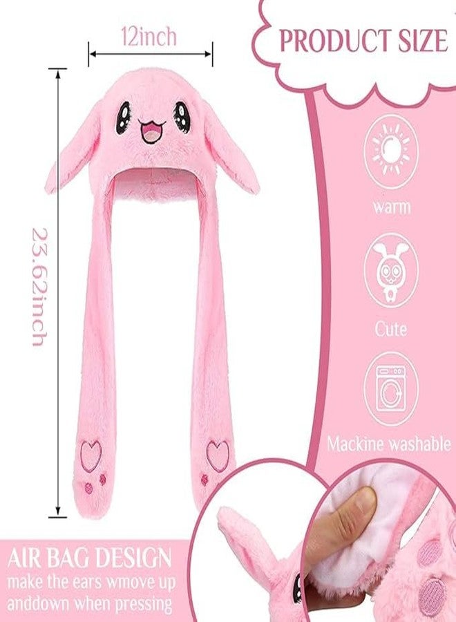 SELOME Plush Rabbit Hat, Ear Moving Jumping Hat, Funny LED Glowing Headwear Bunny Hat Cap for Women Girls, MULTI - Image 2